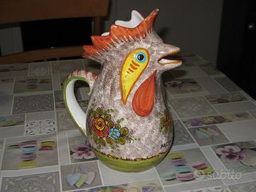 Ceramica DERUTA caraffa a forma di Gallo