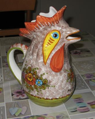 Ceramica DERUTA caraffa a forma di Gallo