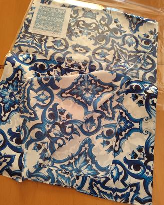 Foulard rettangolare in seta Maioliche 