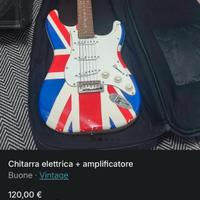 Chitarra elettrica con amplificatore