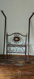 Letto singolo in ferro battuto 