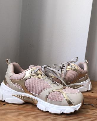 Sneakers Guess rosa/oro, taglia 40