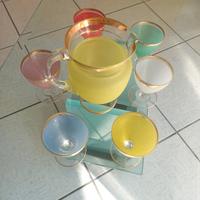 Servizio bicchieri Anni "60 con caraffa 