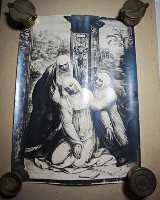 Antica Stampa Estasi Santa Caterina Siena - Sodoma