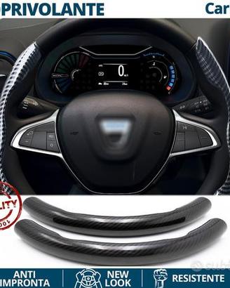COPRIVOLANTE per DACIA Effetto FIBRA CARBONIO Nero