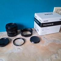 Obiettivo Sigma 17mm f/4 per sony FF