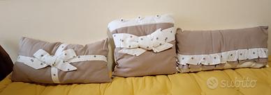 Blanc Mariclò tris di cuscini con imbottitura 