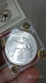 rara moneta d'argento da 50 franchi svizzera 