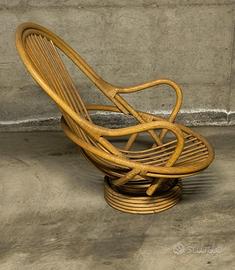 Poltrona bambù Mid century