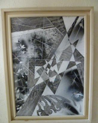 Quadro del 1979 tecnica mista su tavola