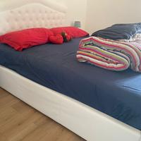 letto matrimoniale con contenitore in ecopelle