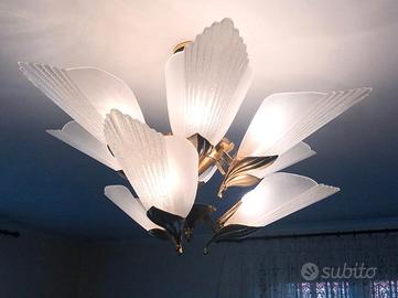 Lampadario 9 LUCI FABBIAN anni 80 (2 Disp.)