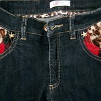 Jeans donna VDP con inserti maculati