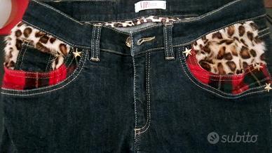 Jeans donna VDP con inserti maculati