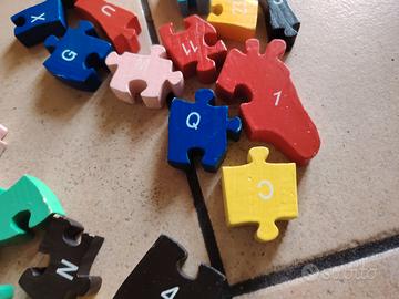 puzzle legno antico anni 2000