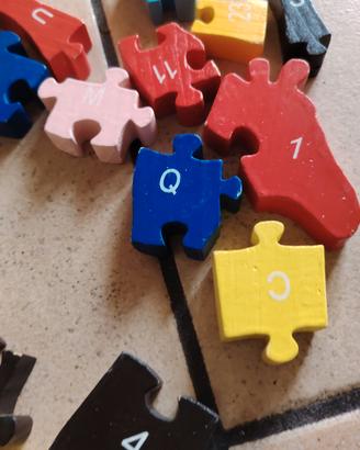 puzzle legno antico anni 2000