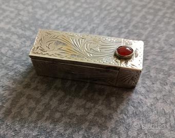 Porta rossetto del 1800 antico in Argento 800