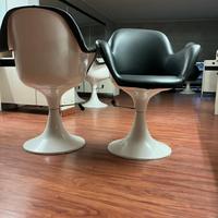 Sedia/poltrona in pelle vintage originali