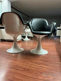 Sedia/poltrona in pelle vintage originali