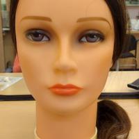 Testina capelli caliven Castano chiaro 30cm