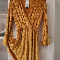 vestito corto in velluto 