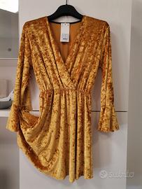 vestito corto in velluto 