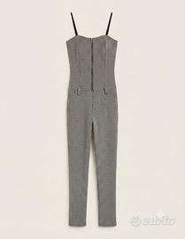 tuta intera jumpsuit a quadretti taglia m