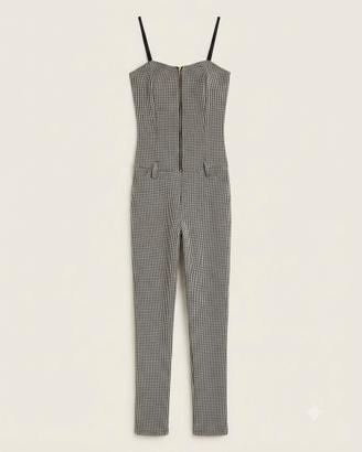 tuta intera jumpsuit a quadretti taglia m