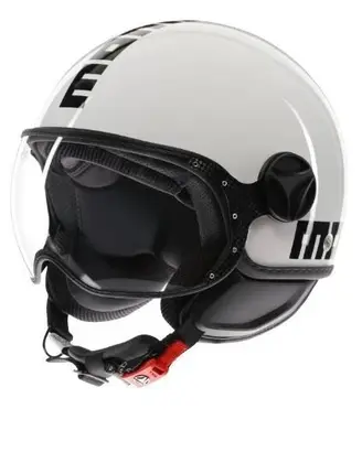 TG S CASCO MOMO DESIGN BIANCO LUCIDO FROST NERO MO