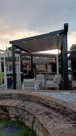 Pergotenda motorizzata da show room