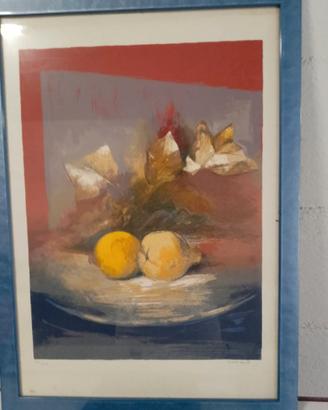 quadro Natura morta limoni numerato