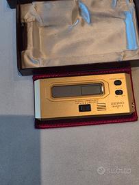 sveglia da viaggio seiko Quartz vintage dorata .
