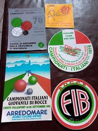 Adesivi vintage gioco bocce Fib