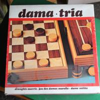 DAMA TRIA GIOCO DA TAVOLO DIDATTO PEDINE DAMA DRAU