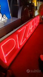 Insegna Luminosa Anni 80 PIZZERIA Neon 250 cm