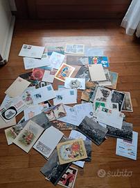 Lotto71  misto di materiale filatelico e cartoline