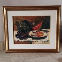 quadro  con dipinto olio su tela 