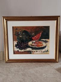 quadro  con dipinto olio su tela 