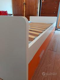 Letto singolo 90 x 200 con secondo letto estraibil