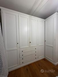 Armadio artigianale con cornicione barocco