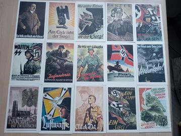Set di 15 cartoline di propaganda del Terzo Reich 