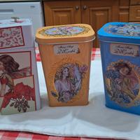 set tre scatole latta