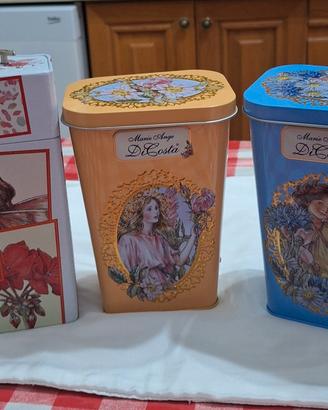 set tre scatole latta