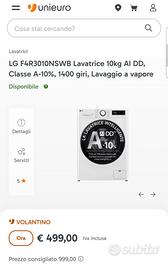 Lavatrice LG F4R3010NSWB NUOVA