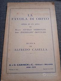 Raro Libretto d’Opera 1936 - La Favola di Orfeo 