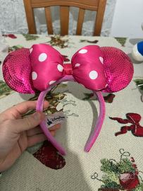 Cerchietto Disney Minnie Rosa paillettes a pois