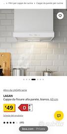 Cappa Lagan ikea colore bianca nuova imballata