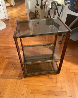Carrello multiuso a tre ripiani di cristallo