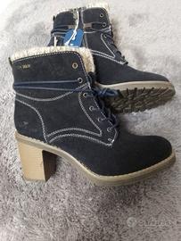 stivaletti tom Taylor in pelle scamosciata  blu