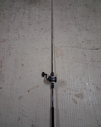 canna da pesca per vertical e mulinello tica